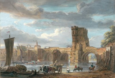 古いウェールズ橋、シュルーズベリー 作： Paul Sandby